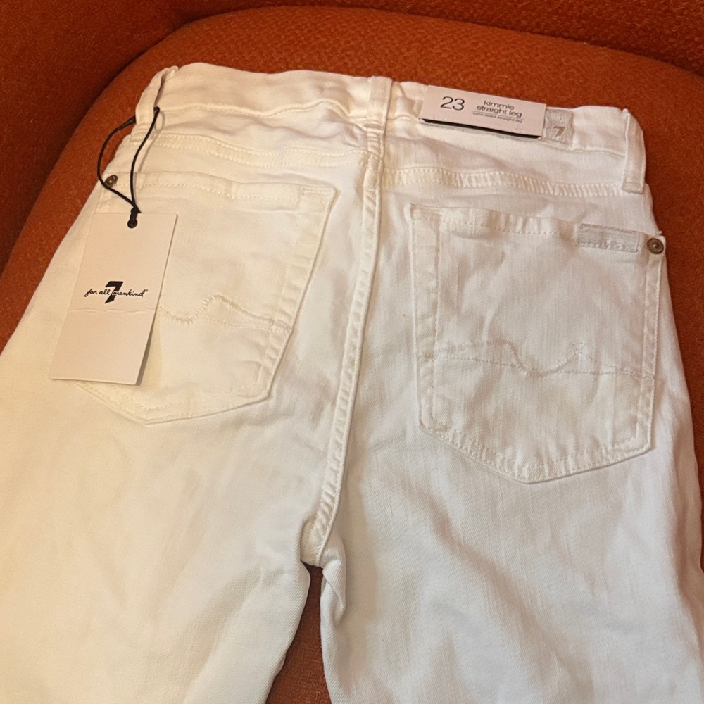 7 For All Mankind Crisp White Denim lots of stretch